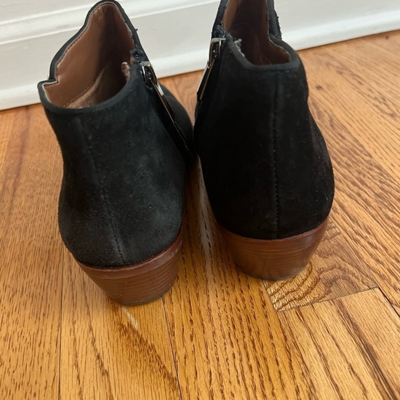 SAM EDELMAN Petty Black Suede Ankle Boots Booties Size 6.5 - Picture 6 of 10